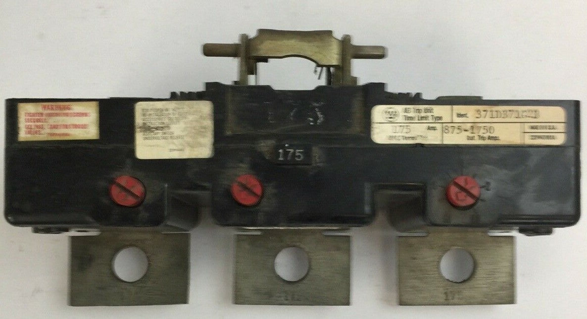 WESTINGHOUSE 371D371G23 AB TRIP UNIT TIME LIMIT TYPE 175AMP 3POLE 875-1750 INST