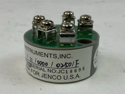 JENCO MODEL 77/11/0000/0250/F TEMPERATURE TRANSMITTER 0-250°F TYPE RTD