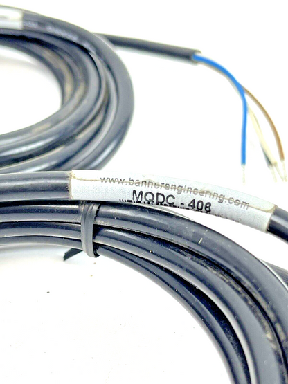 BANNER ENGINEERING -MQDC-406 *LOT OF 2* - SINGLE ENDED CORSET - 4 PIN FEMALE