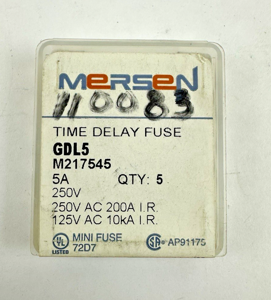MERSEN GDL5 M217545 5A 250V SLOW TIME DELAY FUSE PACK OF 5 (LOT OF 6)