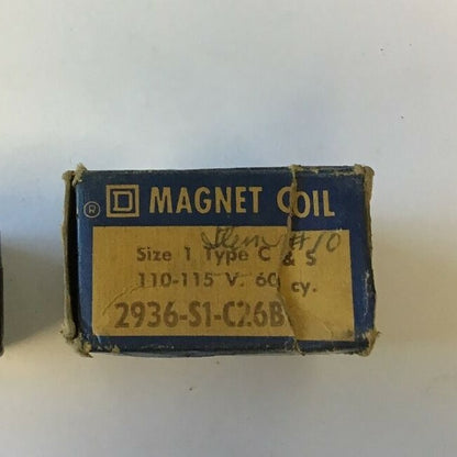 SQUARE D 2936-S1-C26B COIL 110-115V 60CY