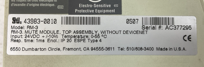 STI 43983-0010 RM-3 MUTE MODULE INPUT 24VDC