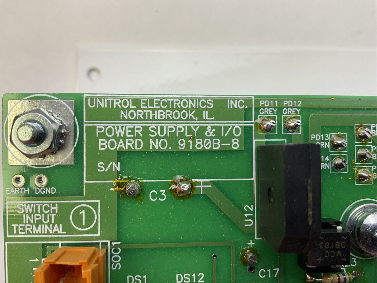 THE UNITROL SOLUTION WELDING CONTROL 9180M-S00 9180B-8 POWER SUPPLY & I/O NO KEY