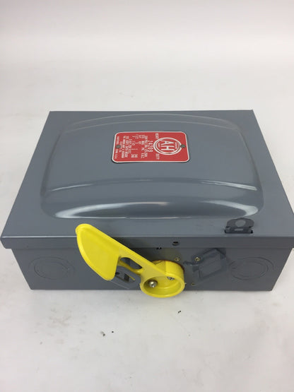 ARROW HART 24209 HEAVY DUTY ENCLOSED SWITCH 3 SN POLES 30 AMPS 125-250V FUSIBLE