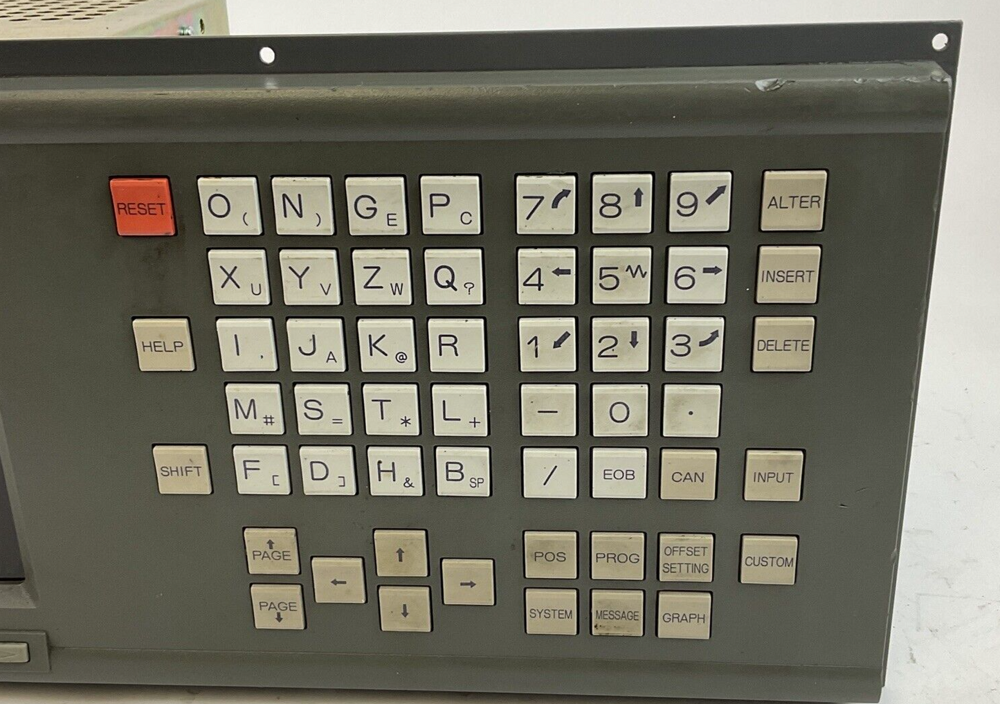 GE FANUC A16L-0001-0095 CRT/MDI UNIT 9" MONITOR WITH CONTROL PANEL