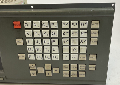 GE FANUC A16L-0001-0095 CRT/MDI UNIT 9" MONITOR WITH CONTROL PANEL