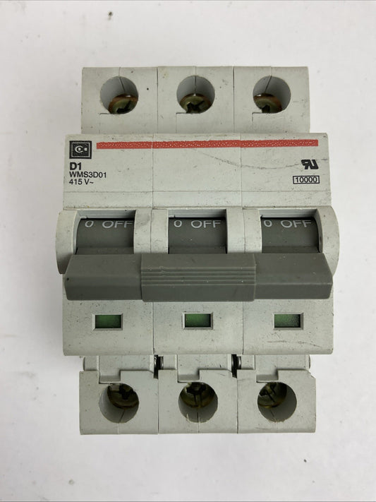 CUTLER HAMMER WMS3D01 CIRCUIT BREAKER 1A 3POLE 415VAC