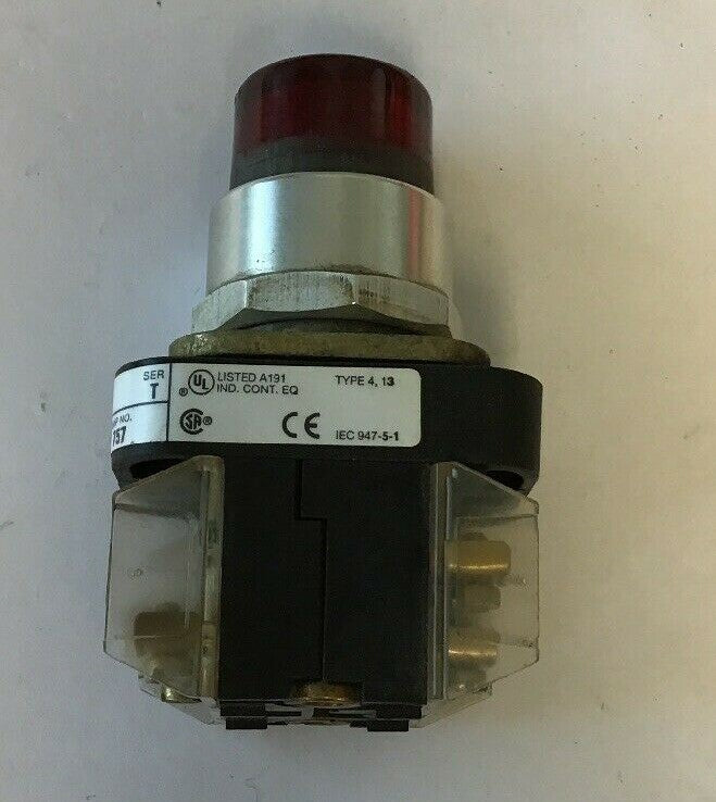 ALLEN BRADLEY 800T-QA24 RED PUSH BUTTON SER T 24V AC/DC194BBX2