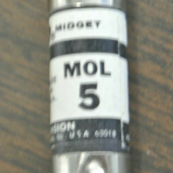 BOX of 10 / ECONOMY / ECO / FPE MOL-5 MIDGET FUSE / 5A / 250V