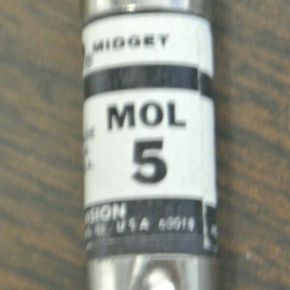 BOX of 10 / ECONOMY / ECO / FPE MOL-5 MIDGET FUSE / 5A / 250V