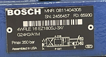 BOSCH 4WRLE 16 EZ180SJ-3X/ 350bar REXROTH 4WRPEH 6 C3 B04L-2X/G24K0/A1M816 VALVE