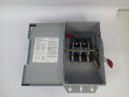 CHALLENGER HD361NFC MODEL 0 SAFETY SWITCH 3P 30A 600VAC 20HP NON-FUSIBLE NEMA 1