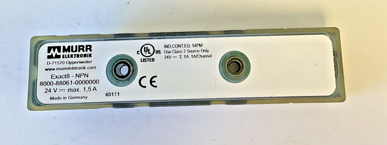 MURR 8000-88061-0000000 24VDC EXACT8-NPN MODULE ASSEMBLY ***LOTOF2***