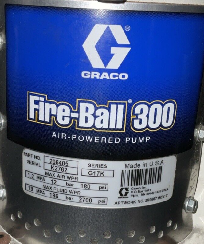 GRACO 206405 SER G17K AIR POWERED PUMP G.P. REEVES GSPM15-1.25glS20-37