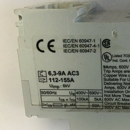 ABB MS 325 MANUAL MOTOR STARTED CIRCUIT PROTECTOR 9.0A