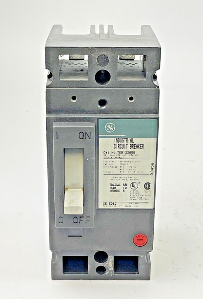 GE - TEB122050 - CIRCUIT BREAKER -  240 VAC, 20 A, 2POLE - HACR TYPE