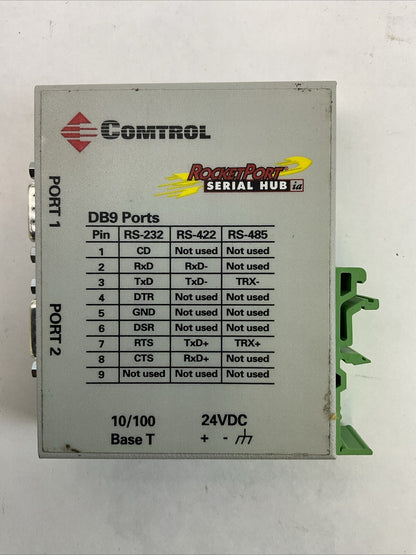 COMTROL 3000177 ROCKET PORT SERIAL HUB 2 PORT 24VDC
