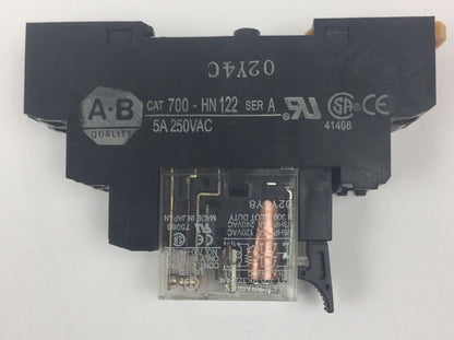 ALLEN BRADLEY 700-HN122 SLIM LINE RELAY 5A 250 VAC 700-HK32Z24-4