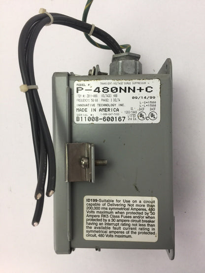 INNOVATIVE TECHNOLOGY P-480NN+C TRANSIENT VOLTAGE SURGE SUPRESSOR 480V 50/60