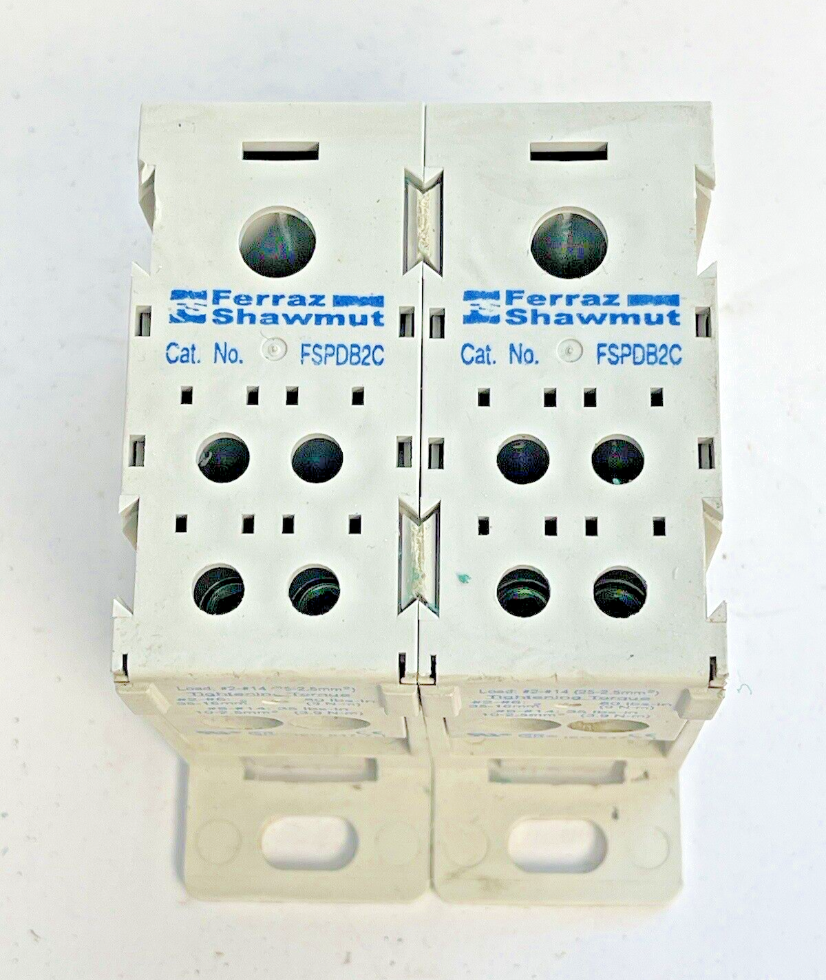 FERRAZ SHAWMUT *LOT OF 2* - FSPDB2C - POWER DISTRIBUTION BLOCK - 600VAC, 175A
