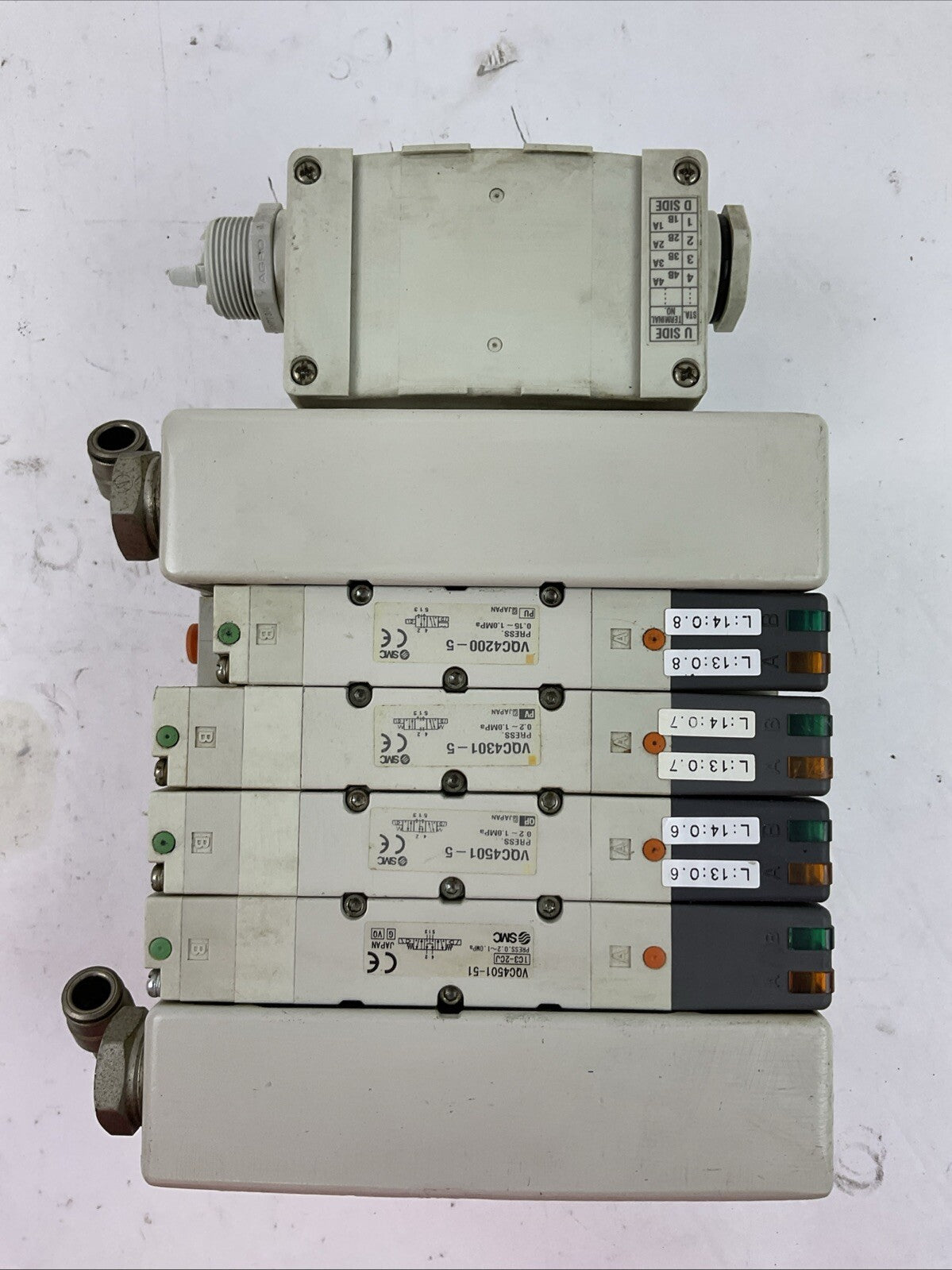 SMC HHB-107883 VALVE MANIFOLD VQC4501-51 VQC4501-5 VQC4301-5 VQC4200-5 VALVE