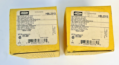 HUBBELL HBL2313 CONNECTOR BODY 20A 125V 2POLE 3WIRE ***LOTOF2***