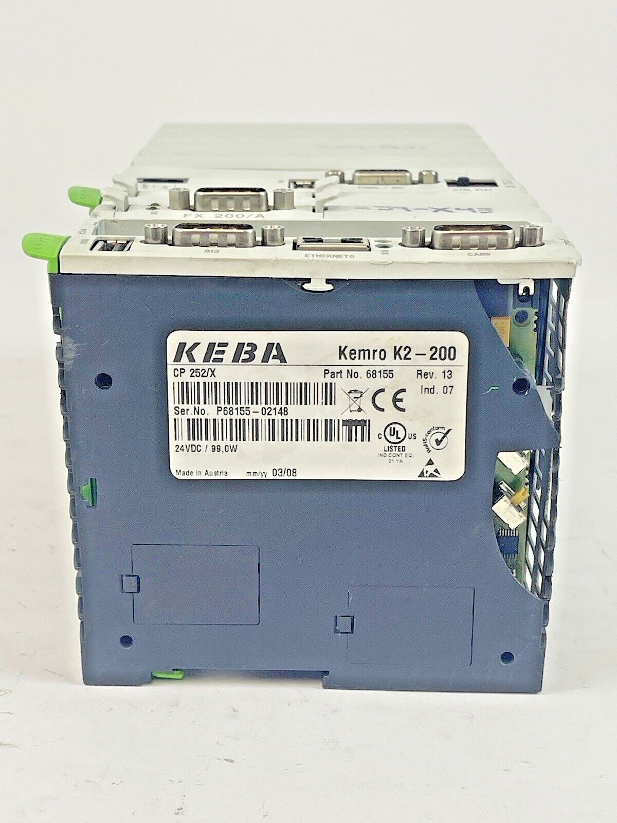 KEBA - KEMRO K2-200 - CP252/X - PART 68155 - PROCESSOR MODULE -KECONTROL C2 *SEE