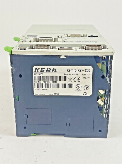 KEBA - KEMRO K2-200 - CP252/X - PART 68155 - PROCESSOR MODULE -KECONTROL C2 *SEE
