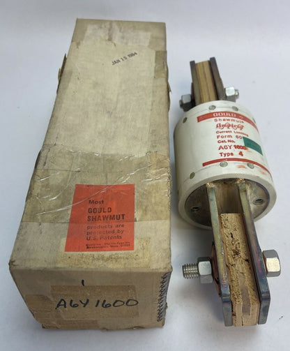 GOULD SHAWMUT A6Y1600 AMP-TRAP CURRENT LIMITING FUSE 600VAC 1600AMP TYPE 4 FORM
