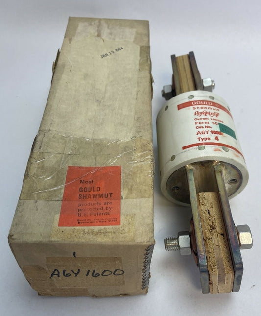 GOULD SHAWMUT A6Y1600 AMP-TRAP CURRENT LIMITING FUSE 600VAC 1600AMP TYPE 4 FORM
