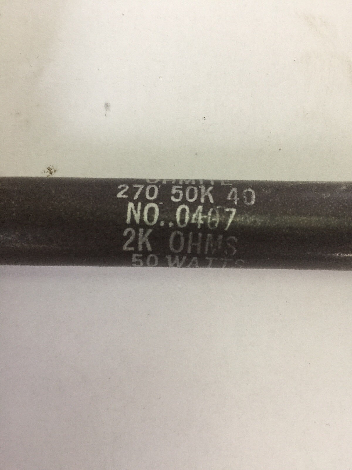 OHMITE 270-50K-40 RESISTOR NO. 0407 2K OHMS 50 WATTS