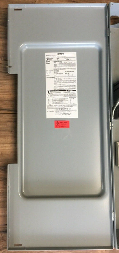 SIEMENS ITE JN324 VACU-BREAK SWITCH WITH CLAMPMATIC CONTACTS SER S 200A 240VAC