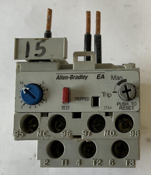ALLEN BRADLEY 193-EA1EB OVERLOAD RELAY SER. B 1.6-5.0A TRIP CLASS 10