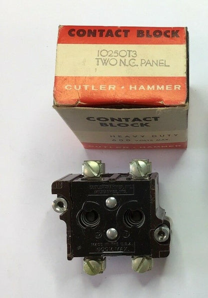 CUTLER HAMMER 10250T3 CONTACT BLOCK 600V  ***LOTOF2***