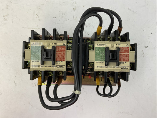 MITSUBISHI REVERSING CONTACTOR S-K35 60A COIL 200V