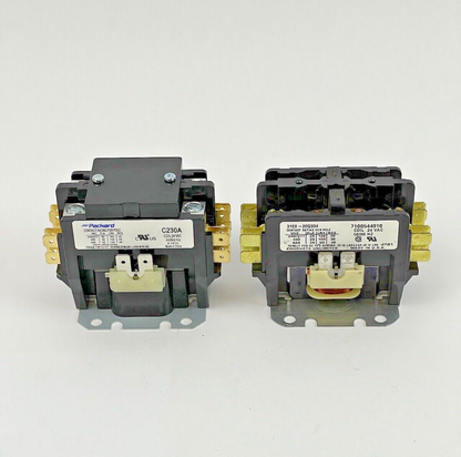 PACKARD *LOT OF 2* - C230A - DEFINITE PURPOSE CONTACTOR - 2 POLE, 30A, 24V 50/60
