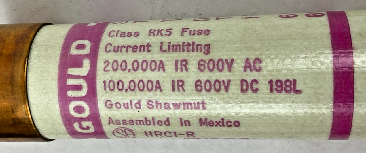 FERRAZ SHAWMUT GOULD TRS125R FUSE 125A 600V RK5