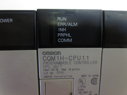OMRON CQM1H-CPU11 CPU, PA203 POWER SUPPLY, ID212, OD212, OC222 ASSEMBLY