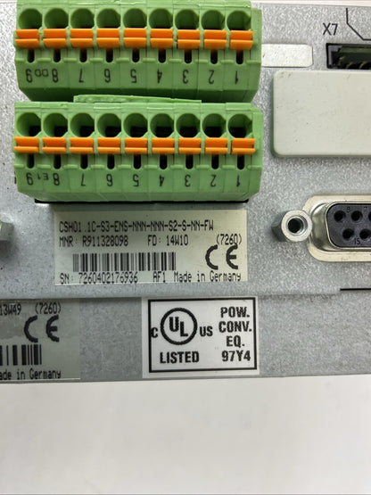 REXROTH CSH01.1C-S3-ENS-NNN-NNN-S2-S-NN-FW HCS02.1E-W0028-A-03-NNNN INDRADRIVE C