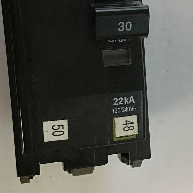 SQUARE D QOB230 CIRCUIT BREAKER 30A 2POLE 22KA 120/240VAC