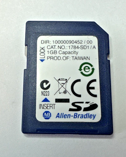 ALLEN BRADLEY 1784-SD1/A INDUSTRIAL SD MEMEORY CARD 1GB DIR:10000090452/00