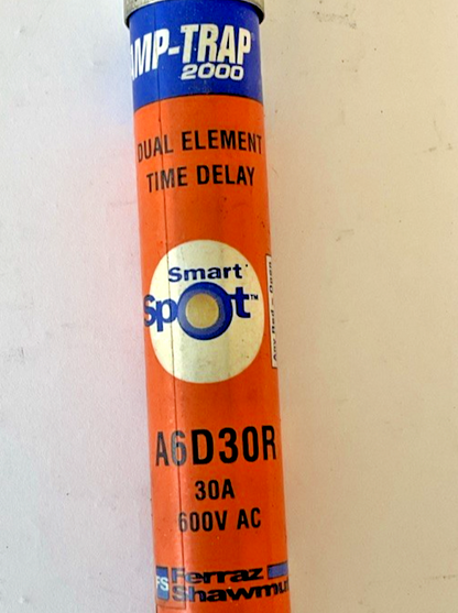 FERRAZ SHAWMUT A6D30R AMP-TRAP 2000 FUSES 30A 600VAC ***LOTOF3***