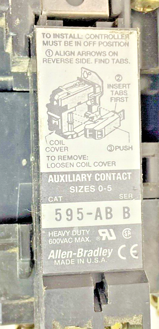 ALLEN BRADLEY 505-AOD STARTER SER.C CB236 COIL W39 HEATERS W/595-AB