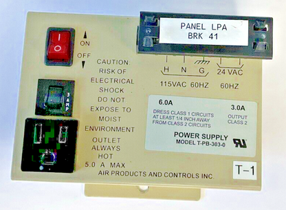 AIR PRODUCTS AND CONTROLS T-PB-303-0 POWER SUPPLY 6.0A 115VAC 60HZ