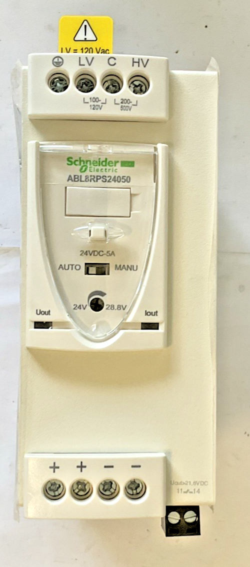 SCHNEIDER ELECTRIC ABL8RPS24050 POWER SUPPLY MODICON 940561 24VDC 5A 500VAC