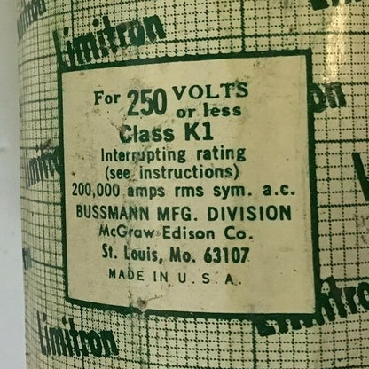LIMITRON KTN 500 FAST ACTING FUSE 500AMP 250V CLASS K1