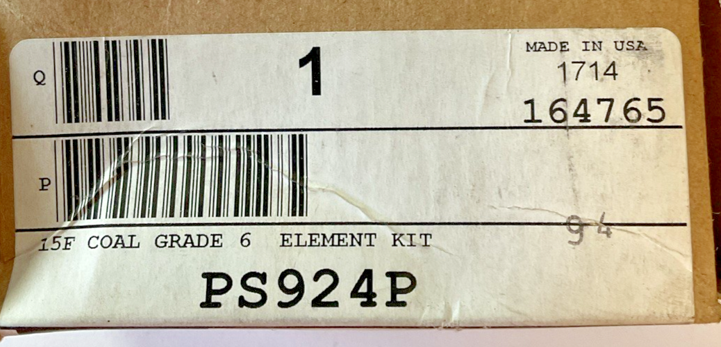 PARKER PS924P 15F COAL ELEMENT KIT GRADE 6