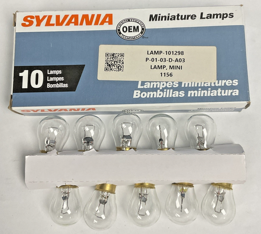 SYLVANIA 1156 MINI BULBS ****BOX OF 10****