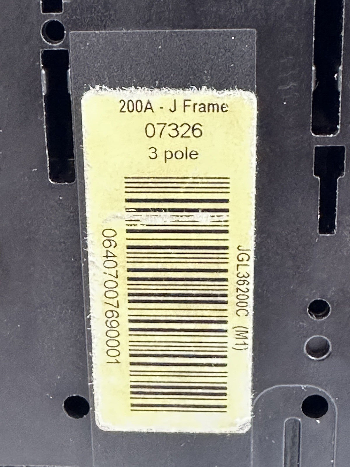 SQUARE D JGL36200C CIRCUIT BREAKER 200A 3P 600V 35kA POWERPACT J