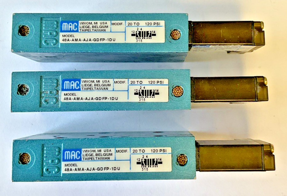 MAC  48A-AMA-AJA-GDFP-1DU SOLENOID VALVE 20-120PSI 24VDC 4.0W ***LOTOF3***